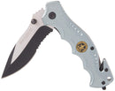 Boker Brand opvouwbaar zakmes Hero grijs RVS 440A aluminium handgreep