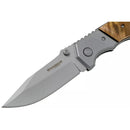 Boker Brand Forest Ranger pocket knife folding wooden handle 7Cr17MoV steel - GoMilitar