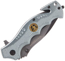 Boker Brand opvouwbaar zakmes Hero grijs RVS 440A aluminium handgreep