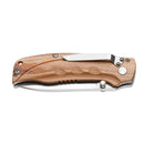 BOKER Pakka Hunter Zakmes liner lock ongecoat 440B staal houten handvat