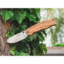 BOKER Pakka Hunter Zakmes liner lock ongecoat 440B staal houten handvat