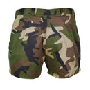 French military sport shorts F1 CE woodland camouflage pattern