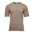 Khaki Leo Kohler military T-shirt designed as a lightweight breathable base layer for army troops and outdoor use