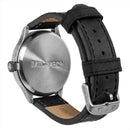 Mil-tec retro piloot horloge kwarts mechanisme natuurlijk lederen armband zwart