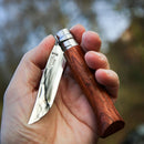 Opinel N°08 Opvouwbaar zakmes 8,5 cm 12C27 roestvrijstalen lemmet, bruin