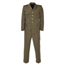 Original Italian military uniform with vintage brown formal jacket and matching dress pants.