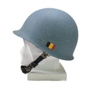 Original Military Belgian Steel Helmet M51 tactical combat inner pvc Light Blue - GoMilitar