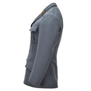 Origineel Zwitsers militair formeel jasje met 4 zakken en schouderepauletten grijs