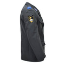 Origineel Zwitsers militair formeel jasje Vintage 4-pocketontwerp donkergrijs