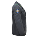 Origineel Zwitsers militair formeel jasje Vintage 4-pocketontwerp donkergrijs