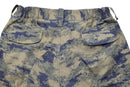 Back view of original Turkish army blue digital camo tactical ripstop combat pants with elasticated waistband and pockets