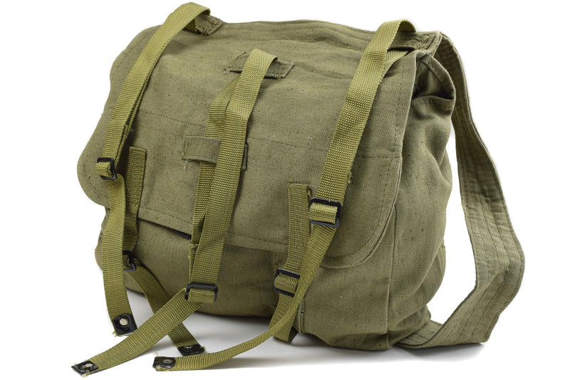 Echte Roemeens leger broodtas militair surplus olijf canvas haversack od nieuw