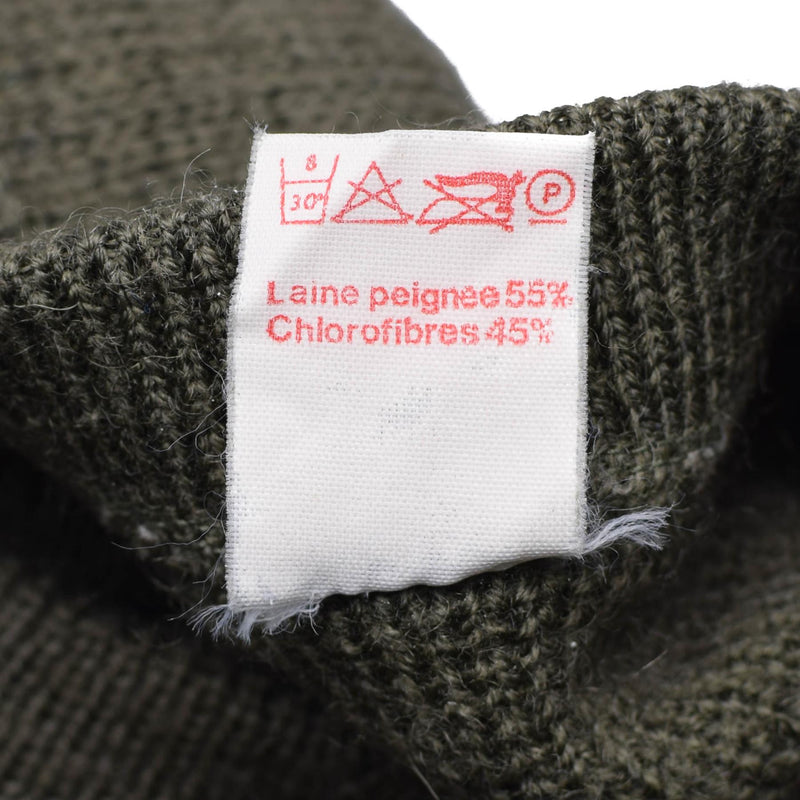 Echte Franse leger pullover olijfcommando jumper militaire trui ronde nek