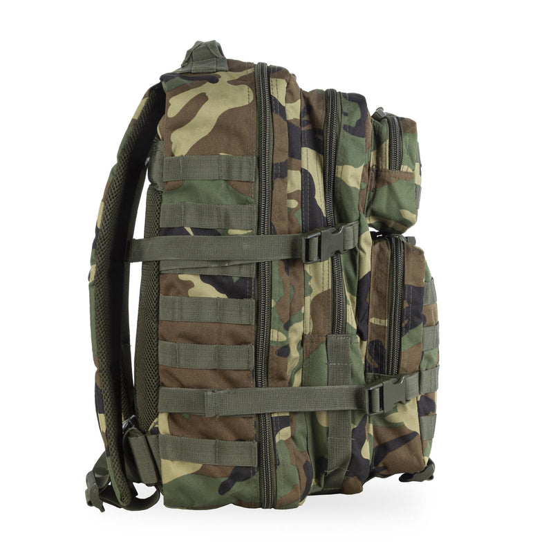Mil-Tec U.S. Assault Trekking Rucksack 36l Backpack Woodland Camo Hiking Daypack