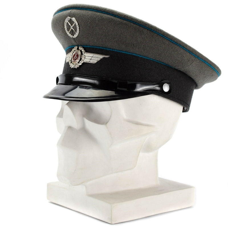 Oorspronkelijke Oost -Duitse NVA -leger Vizier Cap Air Forces Military Peaked Hat Nieuw