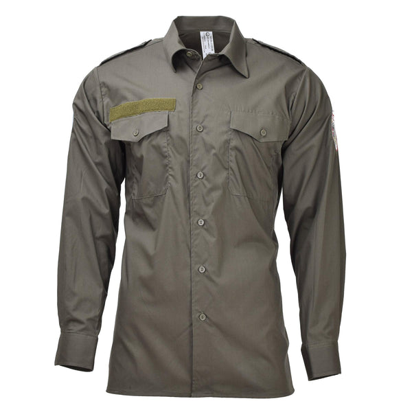 Originele Oostenrijkse militaire olijfvelddienst shirts federale lichtgewicht nieuw