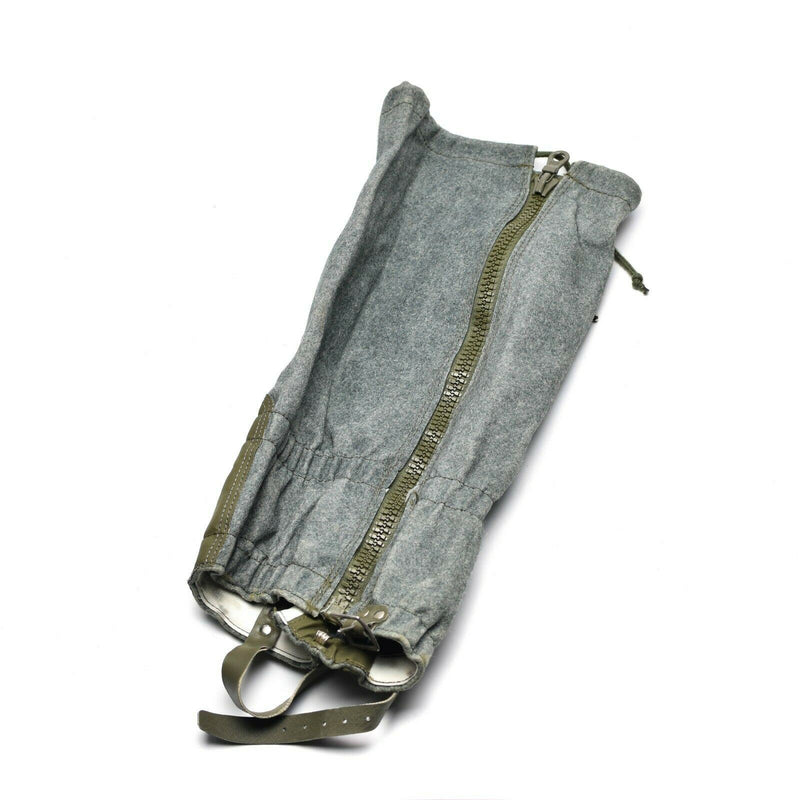 Echt Zwitserse leger Baiters Wool Gray Mountains wandelen militair overschot