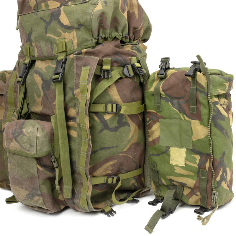 Originele Britse militaire tactische rugzak Woodland Camo 90 Liter Zijzakken