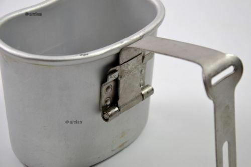 Origineel Belgisch leger Canteen Cup Mok Mess Aluminium Pot Bushcraft zoals US M1910