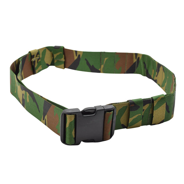 Originele Nederlandse militaire camo dpm tactische riem verstelbare plastic gesp