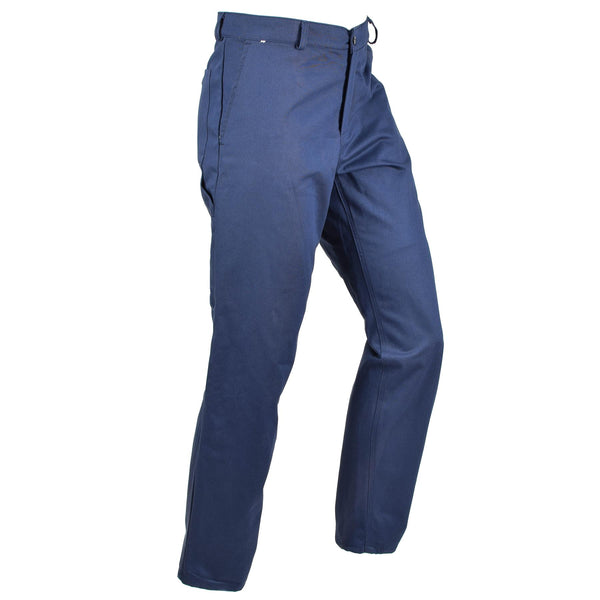 Originele Italiaanse militaire werkbroek Blue Surplus Army Broeken Katoen Nieuw