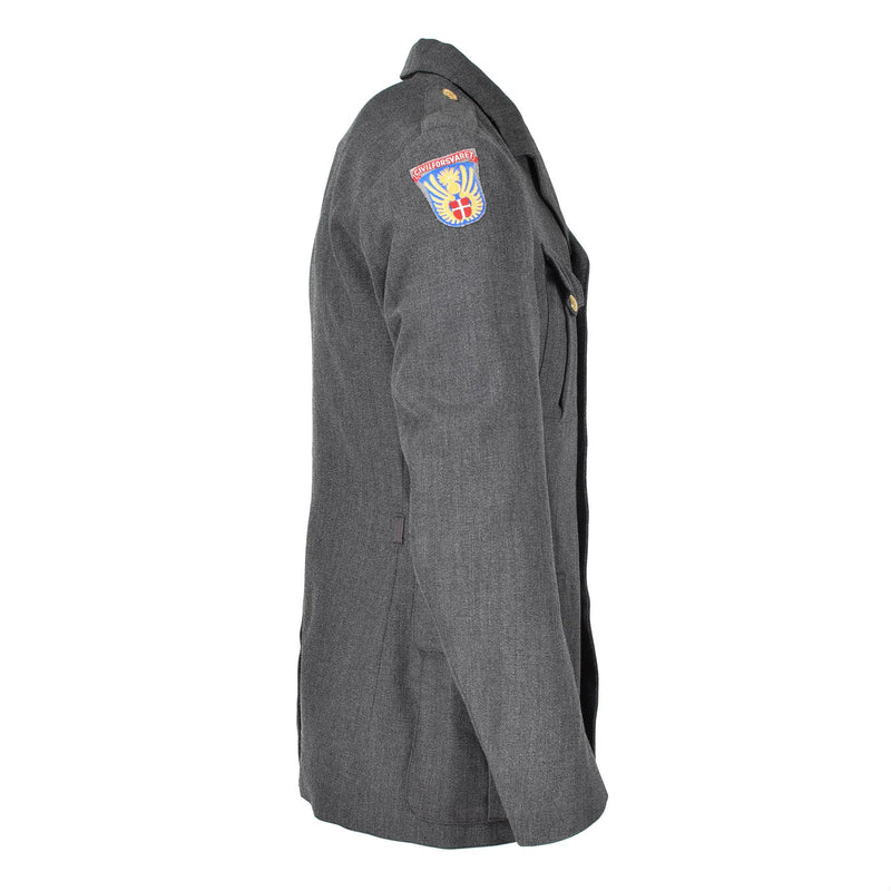 Echte Deense uniforme jas leger grijs militair surplus uniform jurkofficier