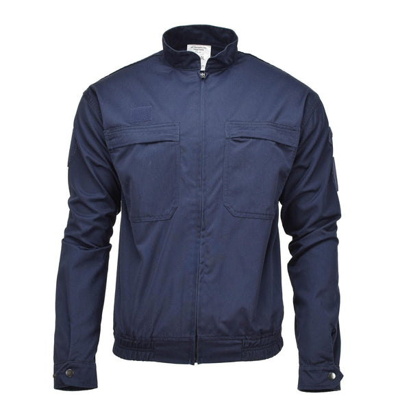 Echt Frans militair politiesportjas elastisch taille sportkleding shirt blauw