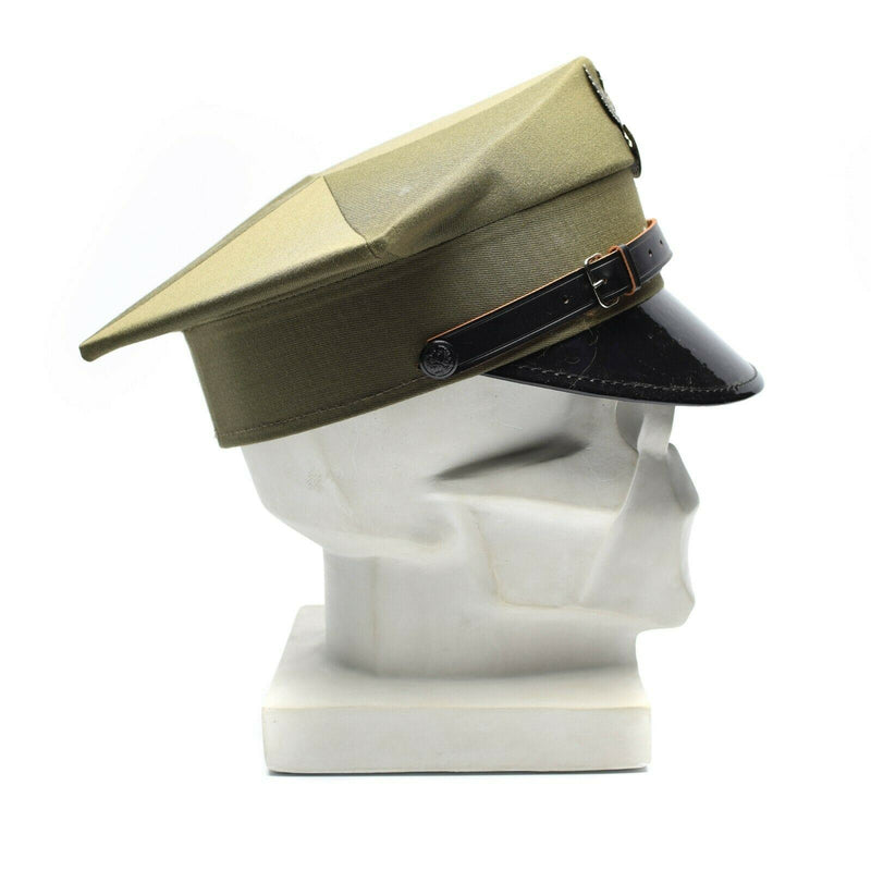 Echt Poolse militaire vizier Hoed Polen Army Officer Peak Olive Nieuw