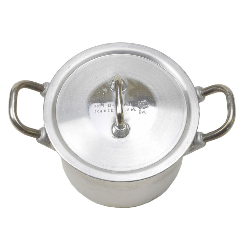 Originele Duitse militaire aluminium 2 -liters potlid wandelen BW Army Mess Kit nieuw