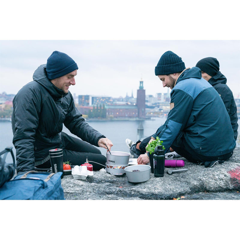 Primus essentiële kachel set 1.3L camping wandelpot pan lichtgewicht kookset