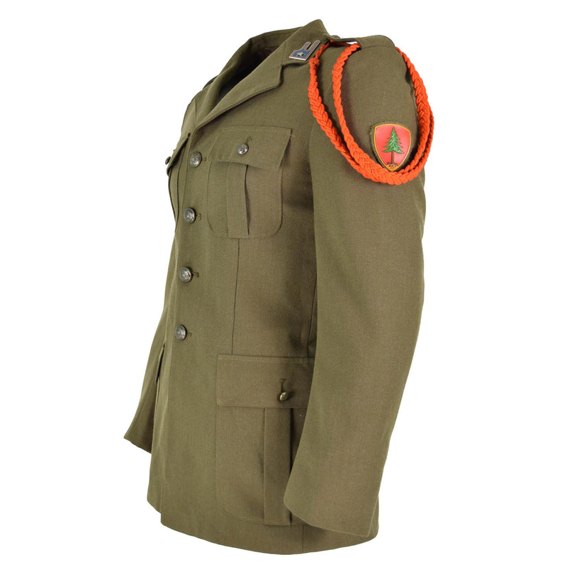 Originele Italiaanse legerjack bruine parade uniform jurk wol militair probleem