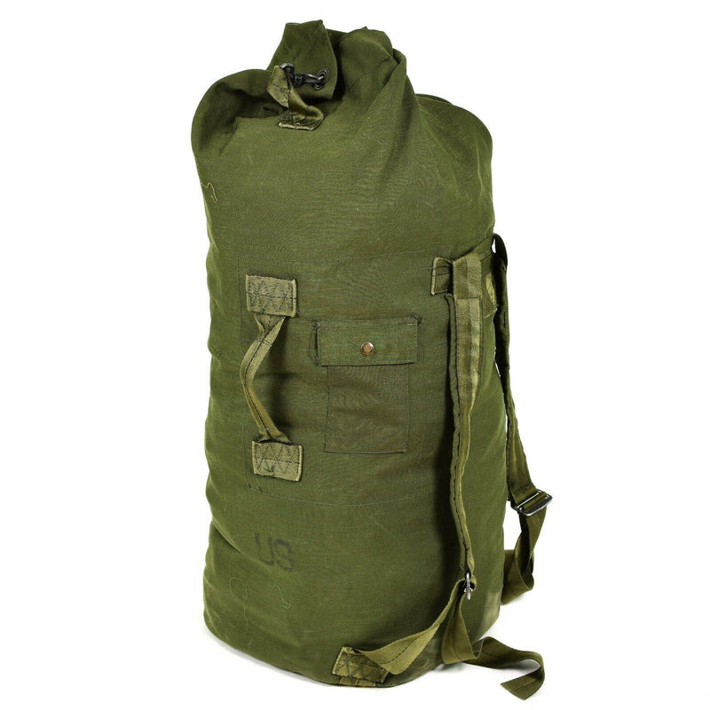 Echte Amerikaanse leger Duffel Bag Grote militaire olijfgroene Sack Canvas Sea Sack Pack