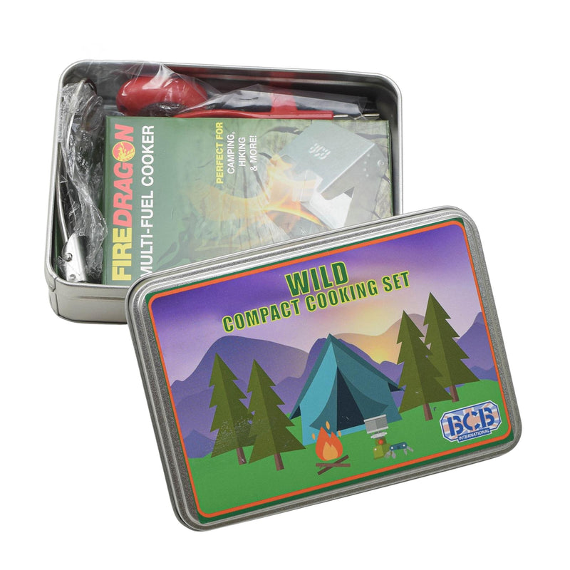 BCB Wild Compact kookset droge brandstofkoker camping lepel wandelkachel set