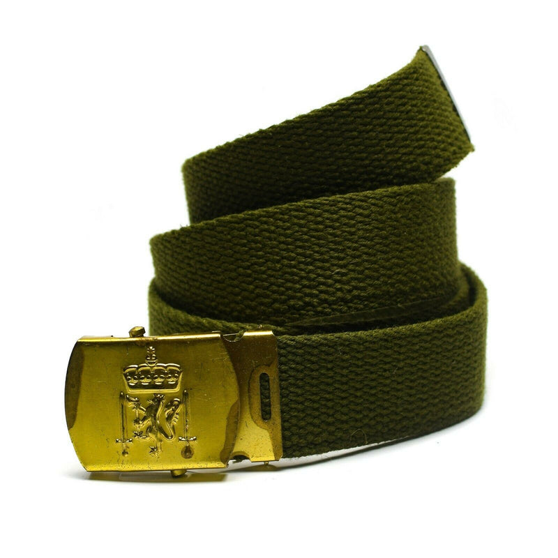 Origineel Deens leger olijfgroen riem militair canvas w buckle koninklijk Deens nieuw