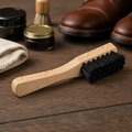 Saphir modderverwijderaarborstel schoenverzorging 15 cm beukenhouten handvat stijve borstelharen