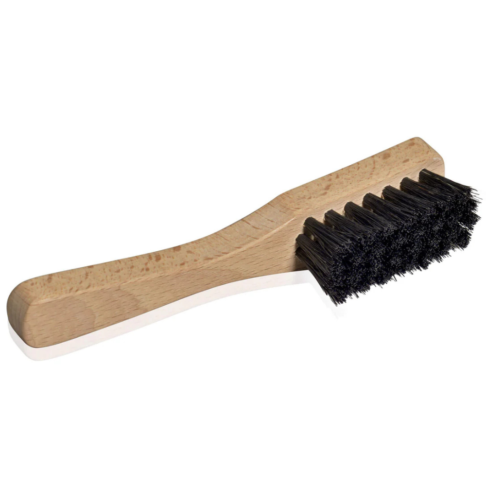 Saphir modderverwijderaarborstel schoenverzorging 15 cm beukenhouten handvat stijve borstelharen