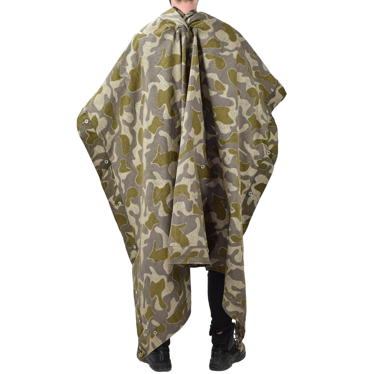 Original Austrian Army Shelter Half Poncho Tent Vintage Pea Dot Camouflage
