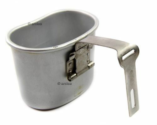 Origineel Belgisch leger Canteen Cup Mok Mess Aluminium Pot Bushcraft zoals US M1910