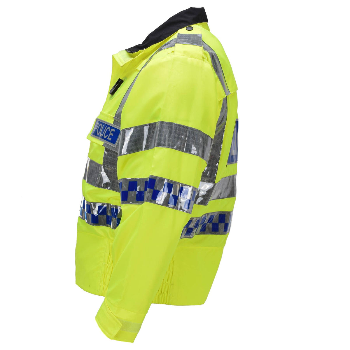 Origineel reflecterend uniformjack van de Schotse politie geel