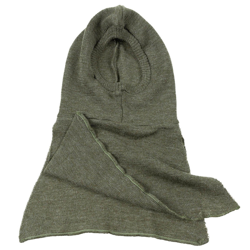 Origineel België militair warme olijfbalaclava hoofddekweer wol rib gebreide nieuw
