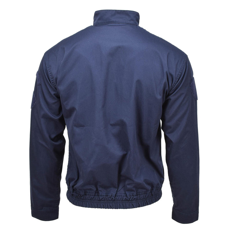 Echt Frans militair politiesportjas elastisch taille sportkleding shirt blauw