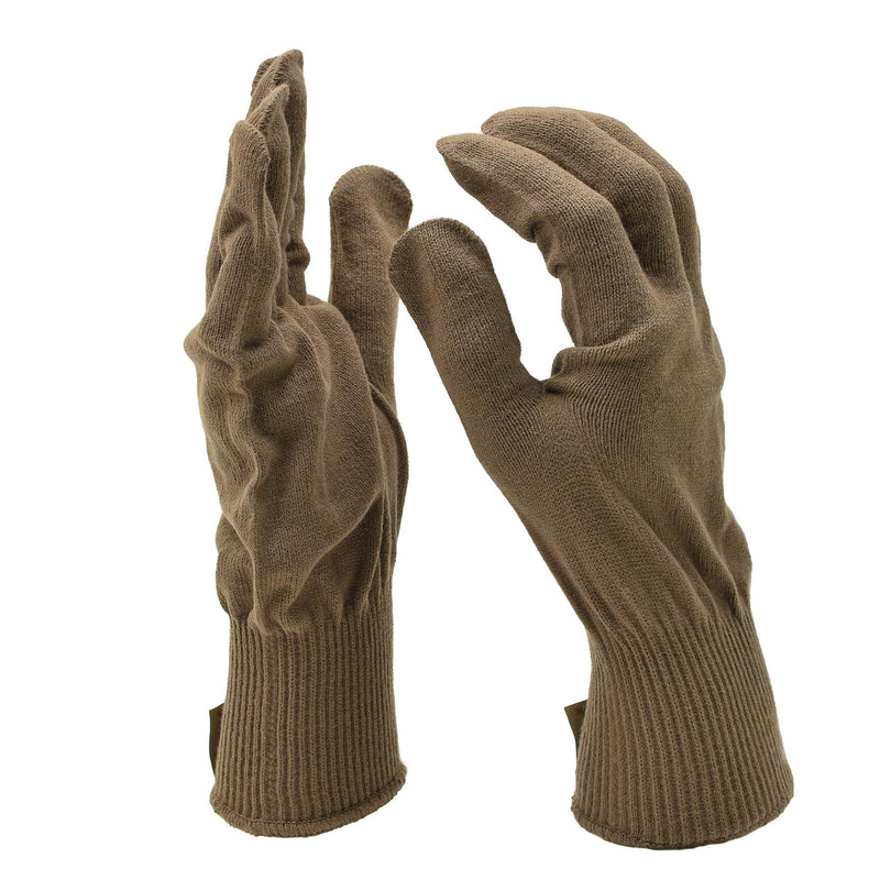 Originele Amerikaanse militaire handschoenen gebreide wanten voegt liners warmers bruin nieuw in