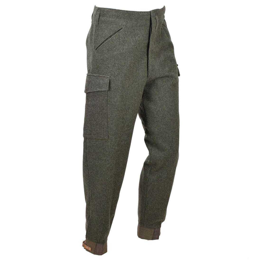 Originele Zweedse leger M39/58 veldbroek wol cargo surplus olijfgroen