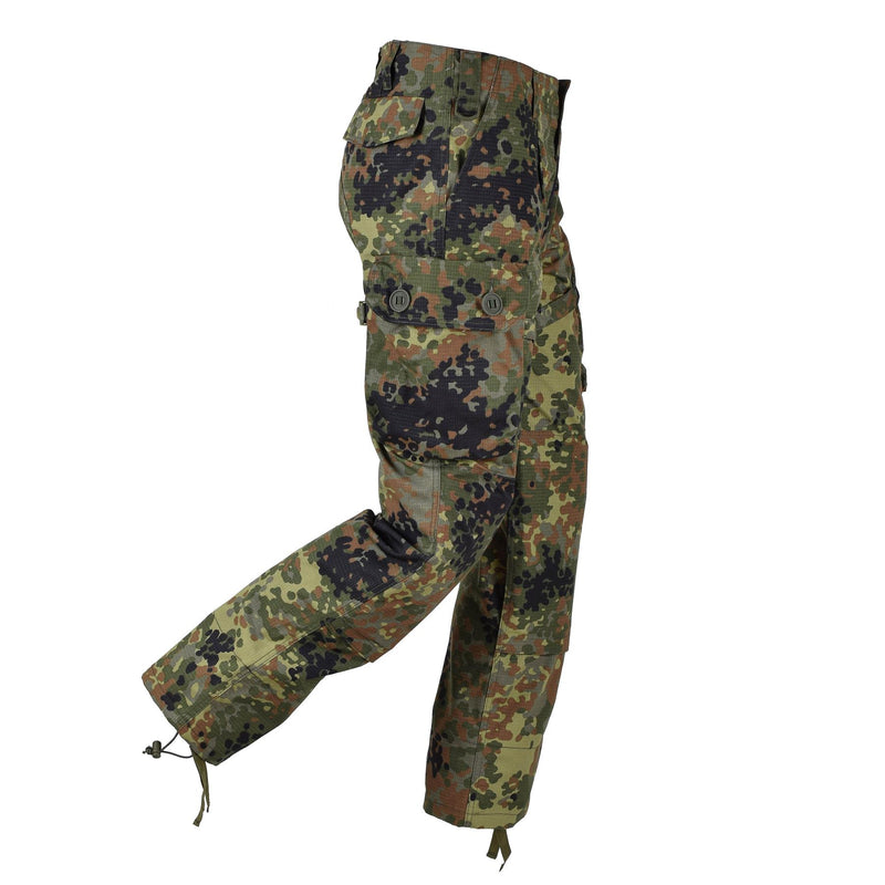 Tacgear Brand Duitse legerstijl Field Cargo Combat Pants Flecktran Camo Ripstop