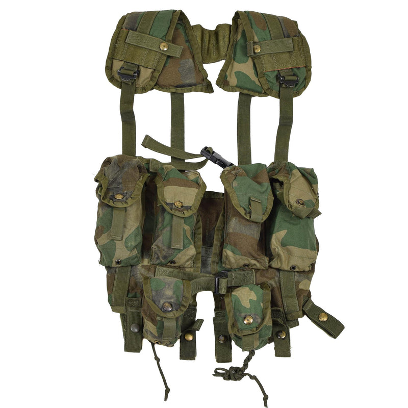 Origineel Amerikaans militair tactisch vest Combat Woodland Magazine Grenade Pouches