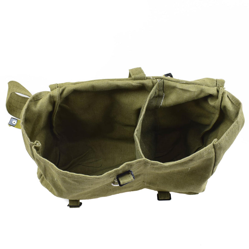 Echte Roemeens leger broodtas militair surplus olijf canvas haversack od nieuw