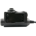 EARMOR M51 PTT-communicatieadapter Kenwood 2-pins radioconnector Zwart