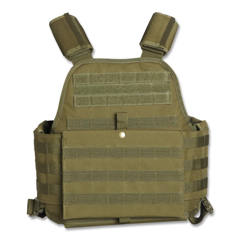 MIL-TEC MILITAIRE PLAAT CARANT TACTICAL VEST GEBRUIK VAN DEZE STANGEN MOLLE SYSTEEM OLIVE