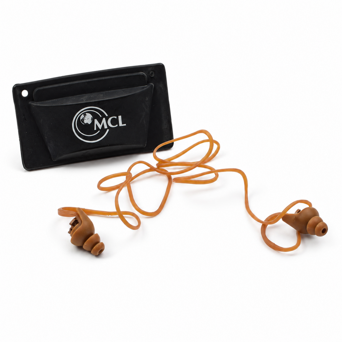 Originele Duitse Militaire In-Ear Gehoorbescherming Oordopjes Etui Oranje