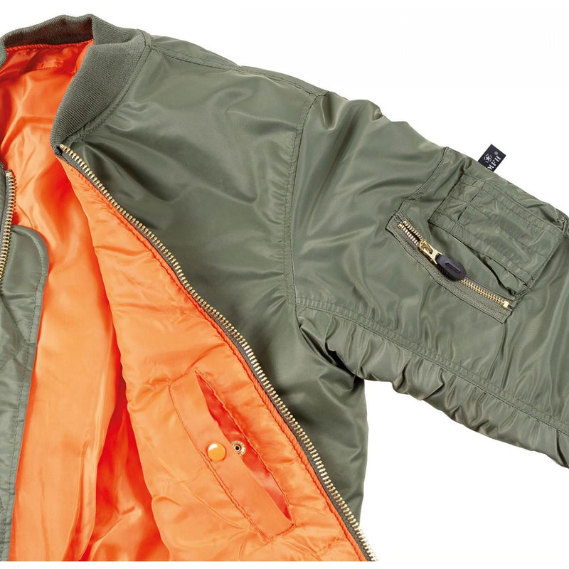 Amerikaanse militaire stijl MA1 Bomber Jacket Air Forces Troops Winddichte warme olijf